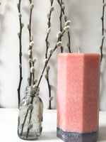 Rose Delight Palm Wax Pillar Candle